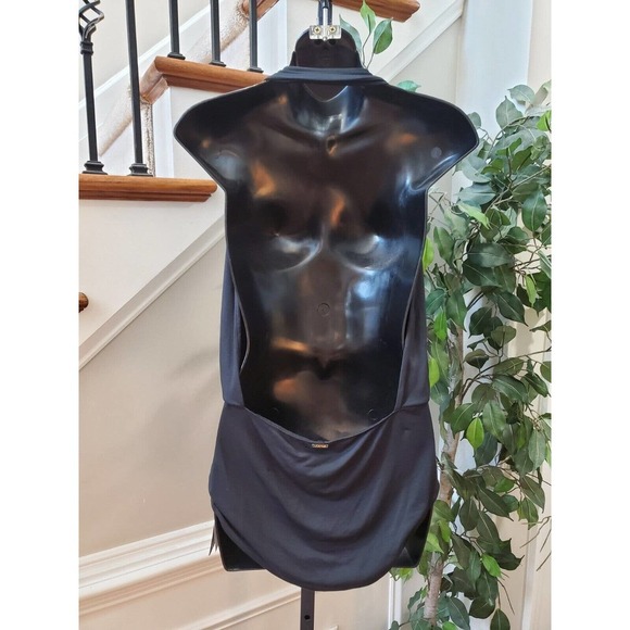 Joes Women Black Solid Modal Deep Neckline Sleeveless One-Piece Bodysuit Size L - Picture 6 of 11